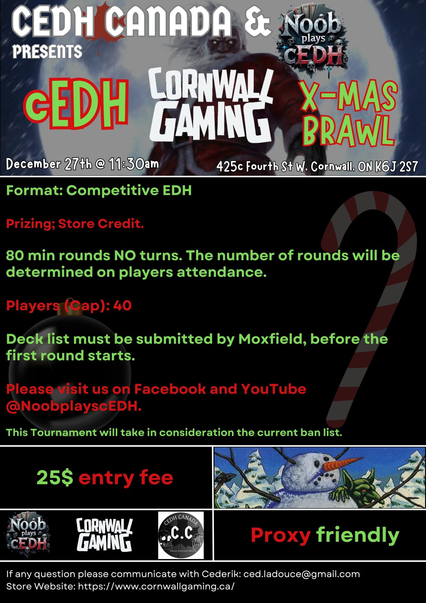 Tournament cEDH 27th December - Table Prize